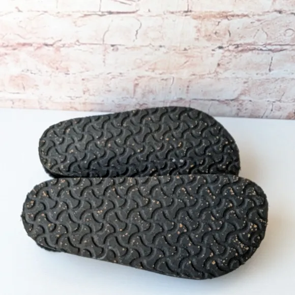 Birkenstock Zermatt Genuine Shearling Lined Slipper Black Suede Slip-On Shoes