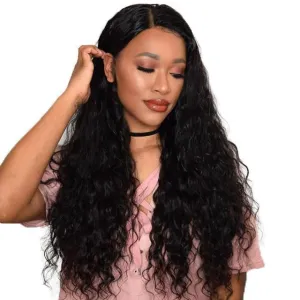 Black big wavy curly Heat-resistant wig