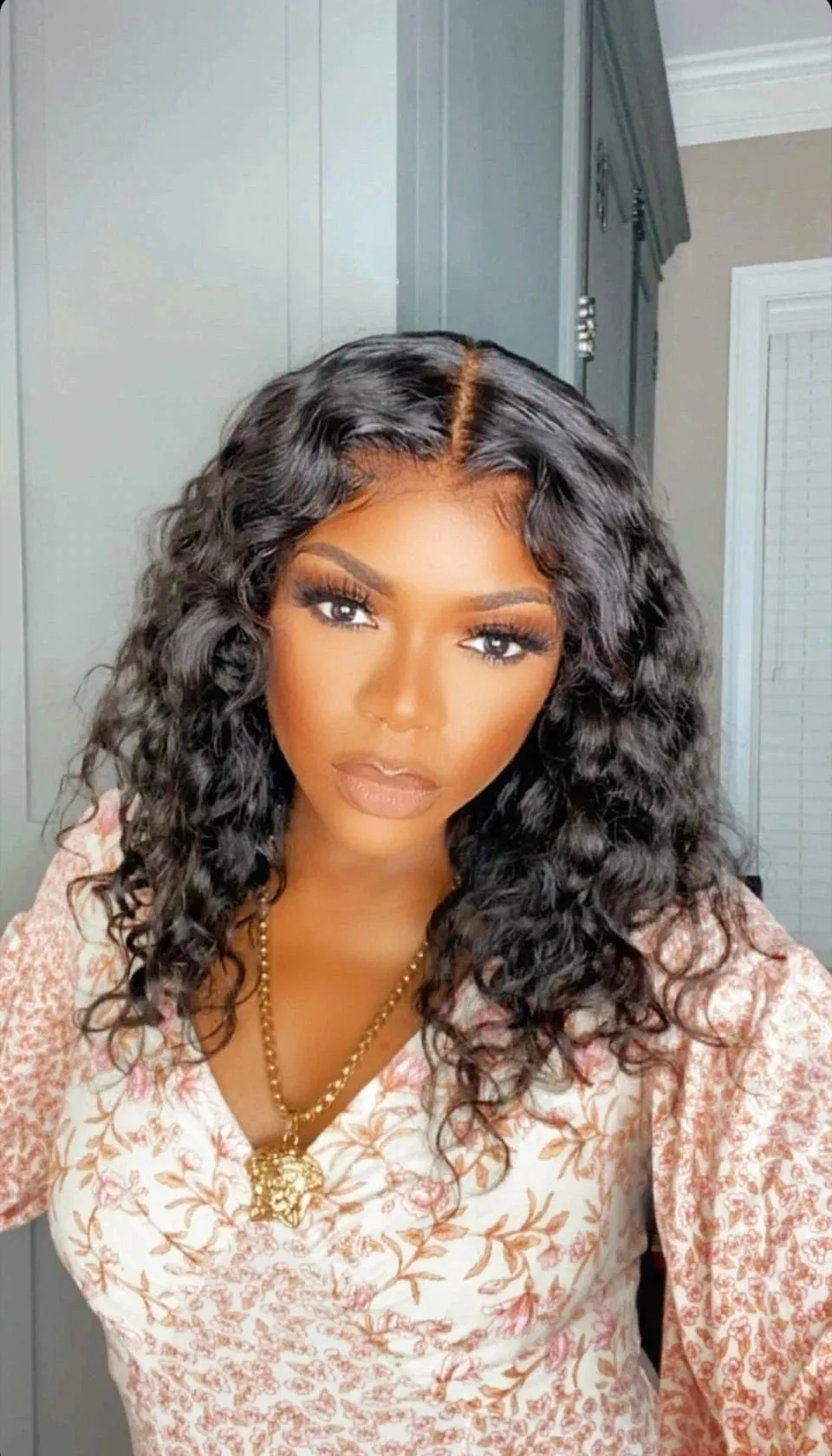 Black Bob Deep Wave Wig for Party