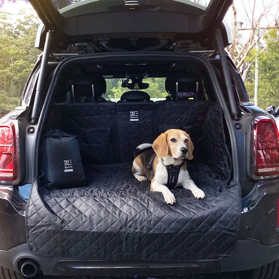 Black Car Boot Cover with Drawstring Bag