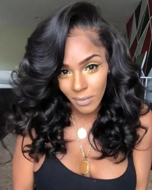 Black Natural Soft Wave Long Wig