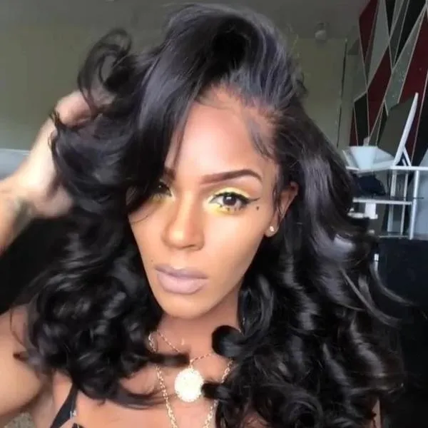 Black Natural Soft Wave Long Wig