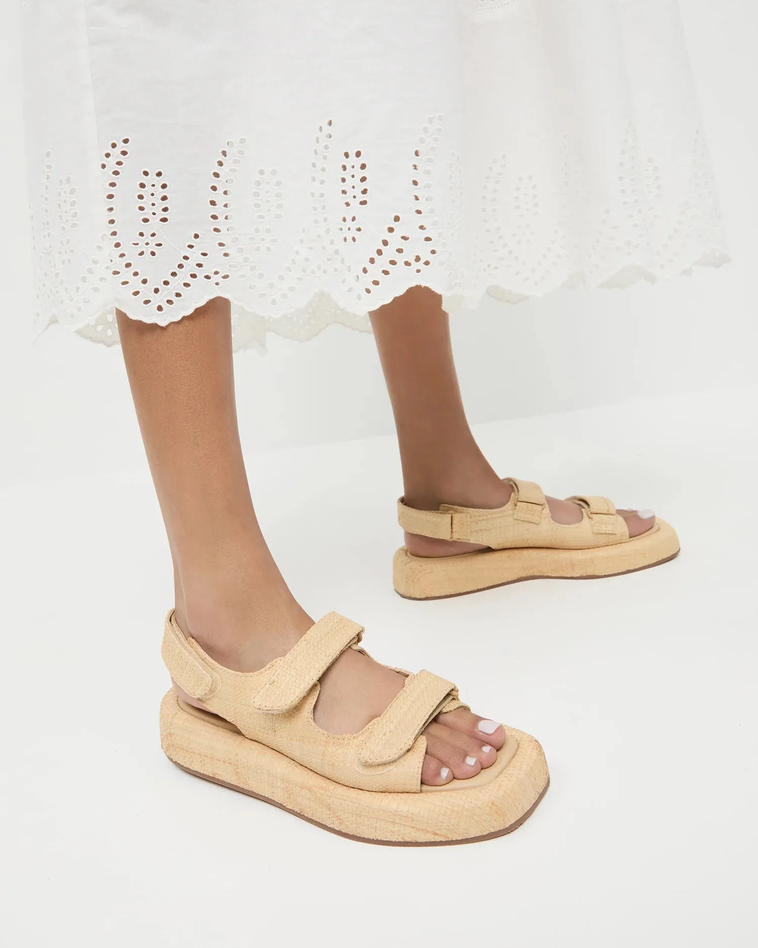 Blaise Platform Sandal in Natural