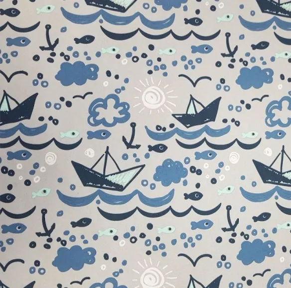 Blue Sailboat Coat