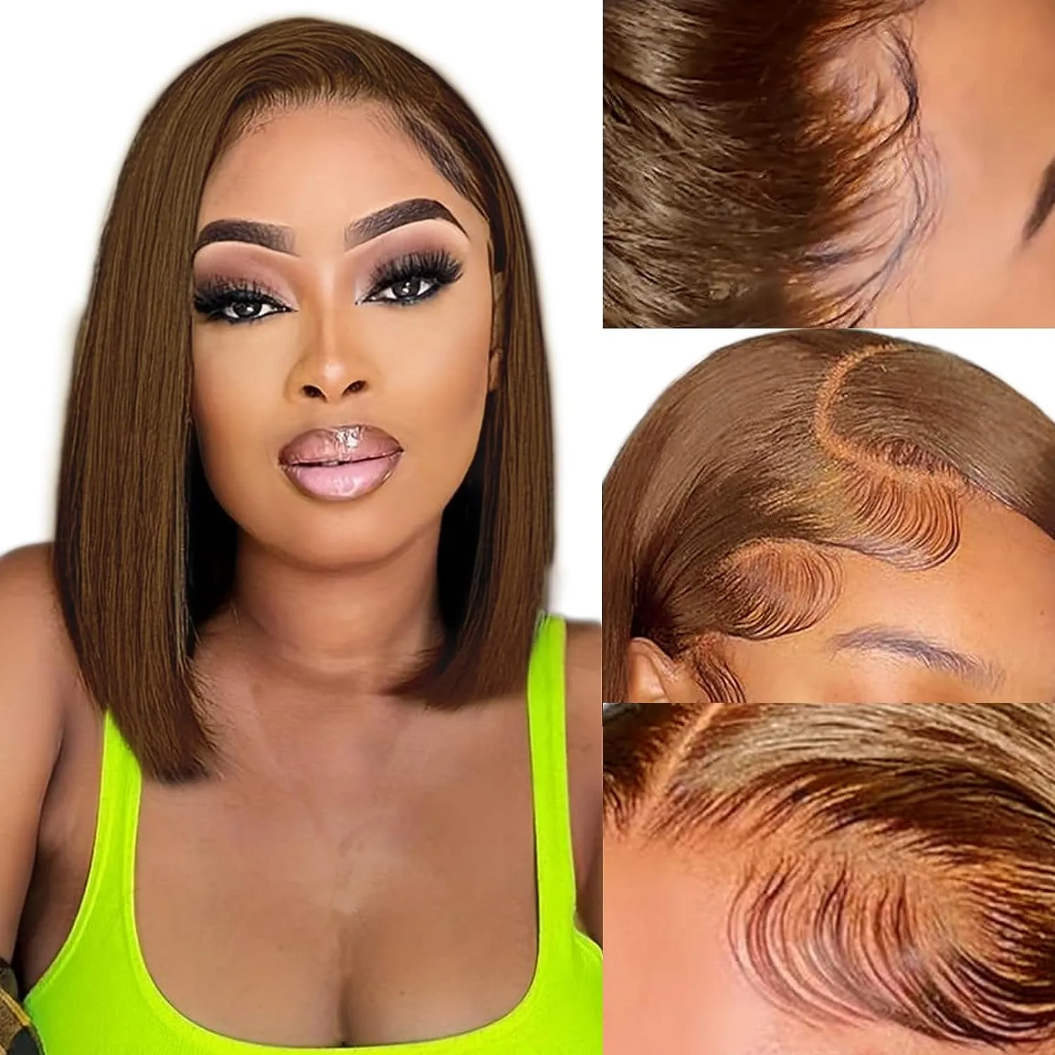 Bob Lace Front Wigs Human Hair Straight T Part Lace Wig