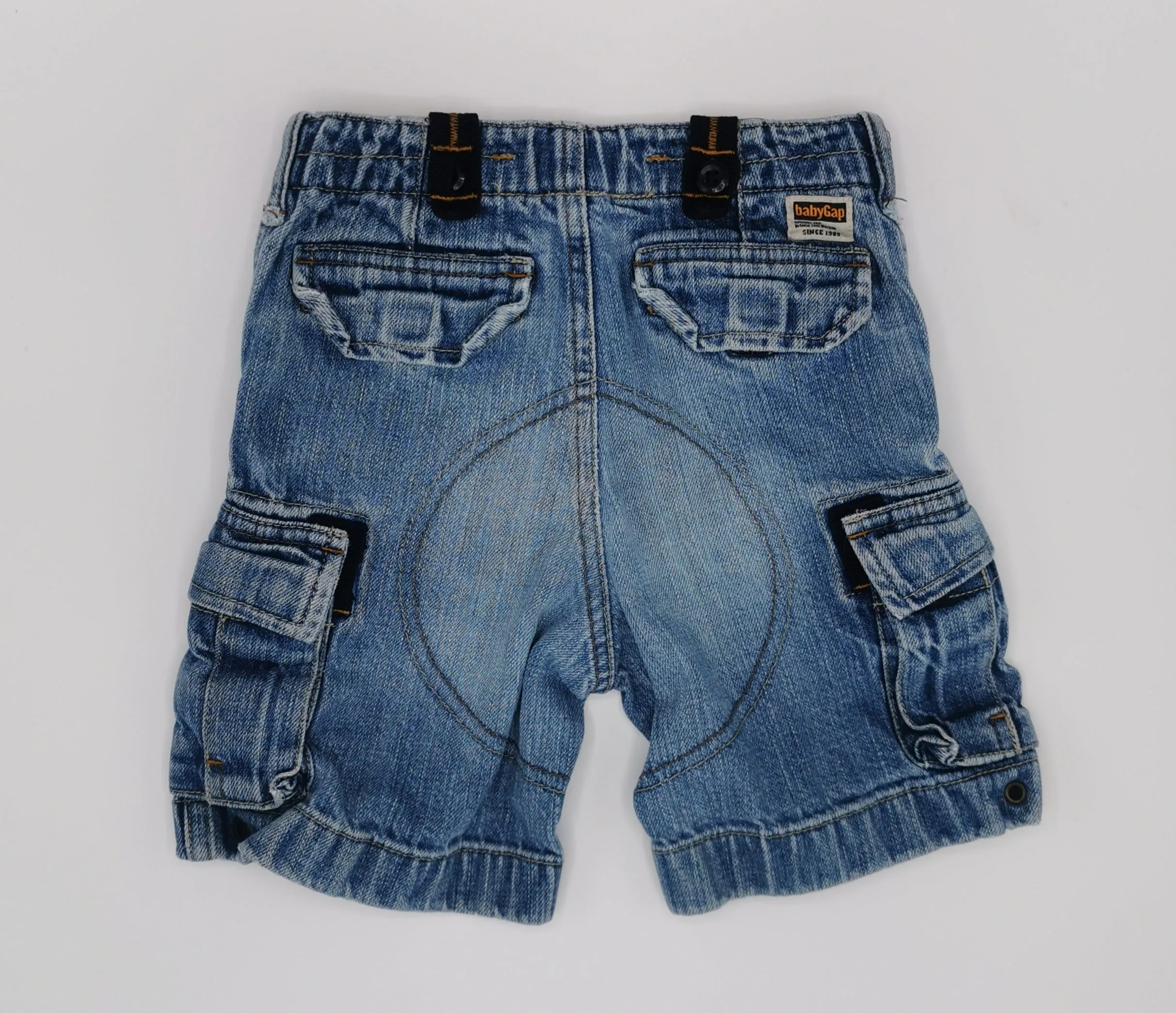 BOY SIZE 2 YEARS - Baby GAP, Cargo Denim Shorts EUC B43