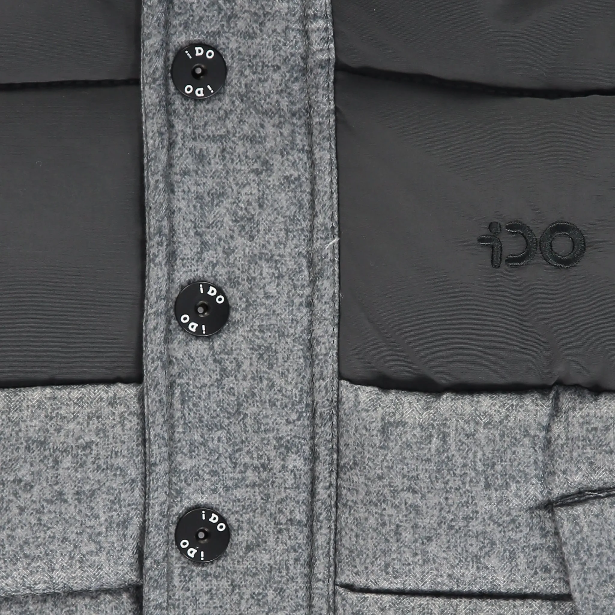 Boys Grey and Navy Blue Puffer Jacket