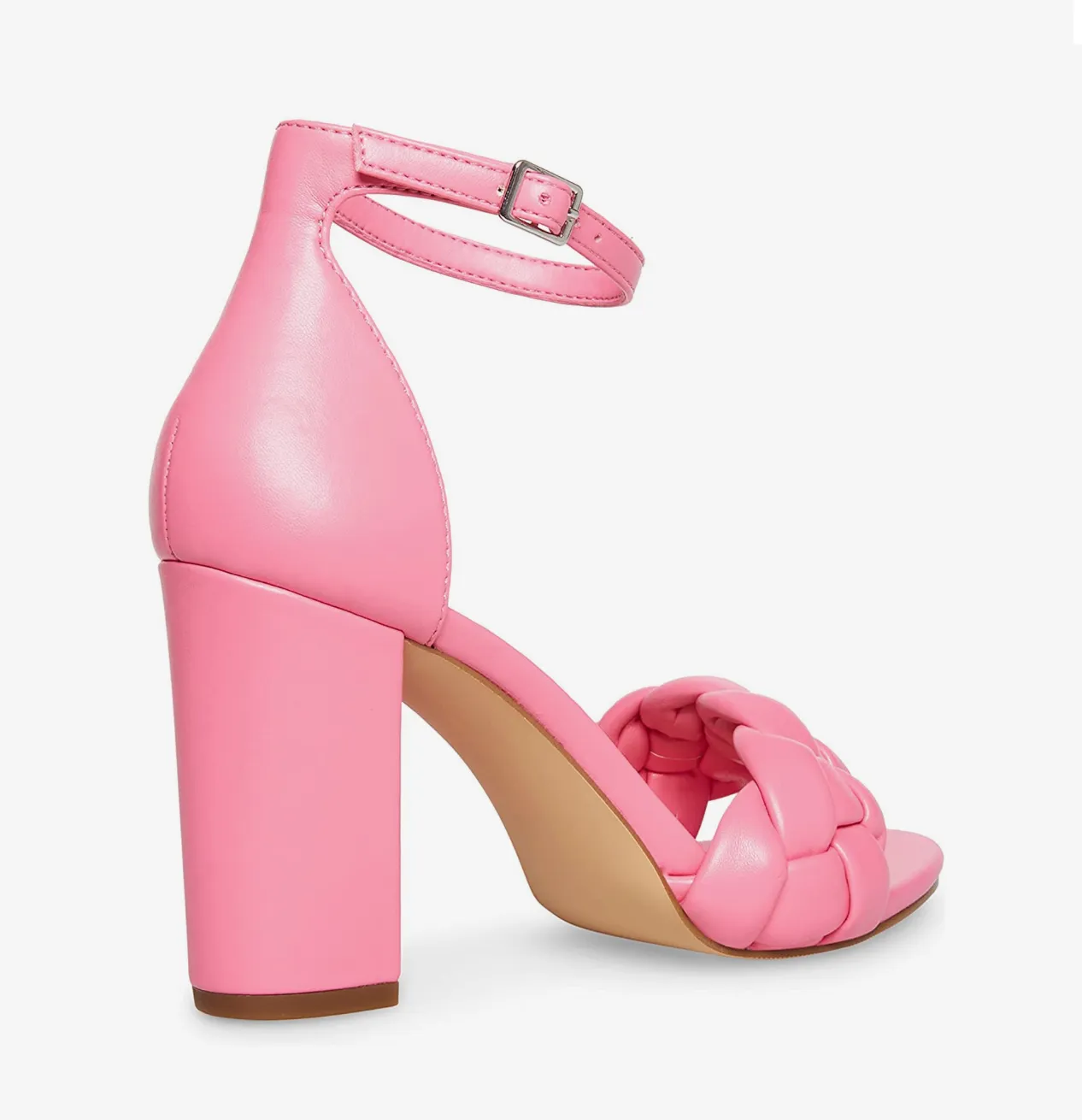 Braided Almond Toe Block Heel