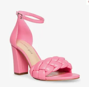 Braided Almond Toe Block Heel
