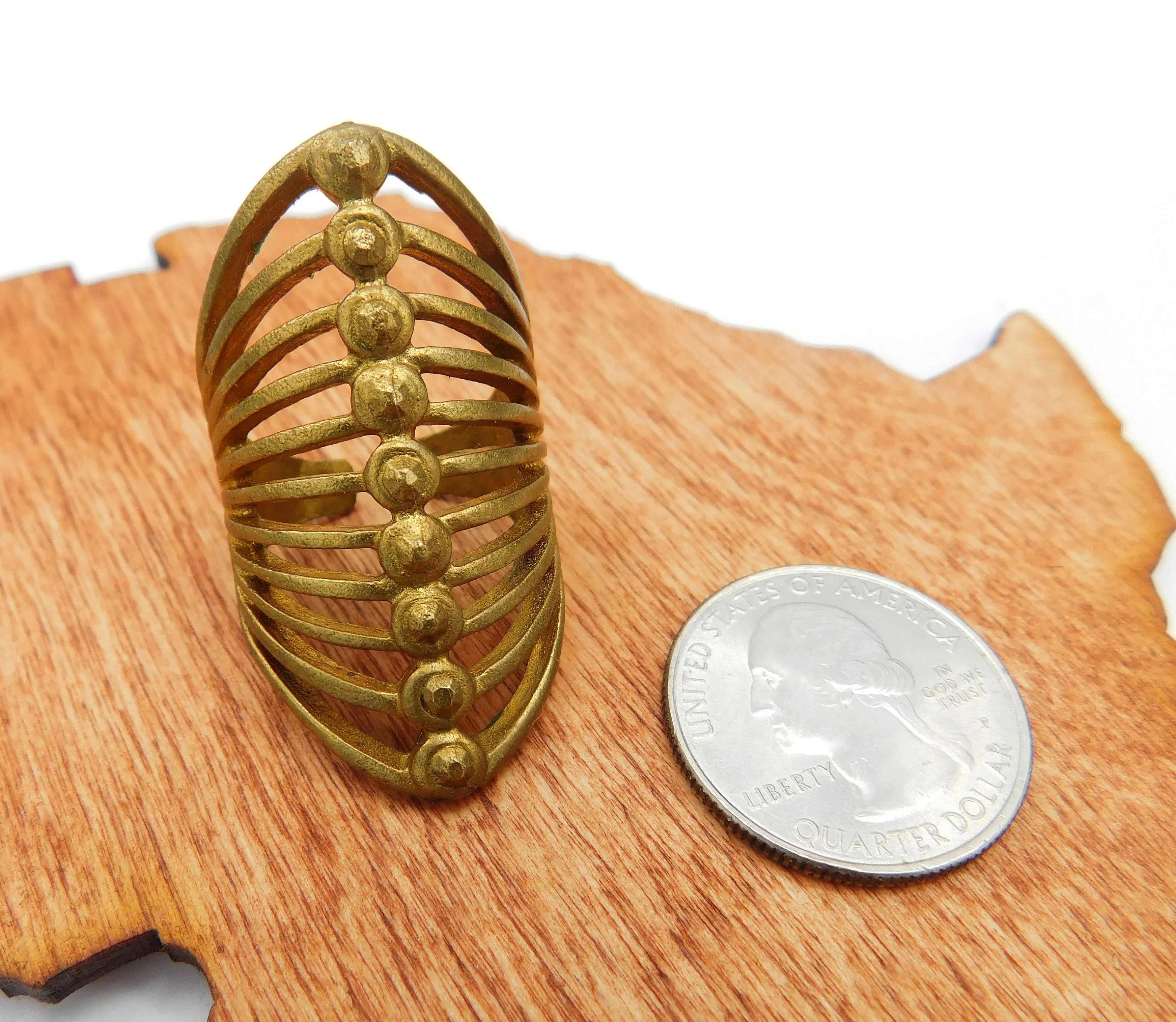 Brass Ring Adjustable Cage Ring Women Gift Ideas Ethnic Jewelry