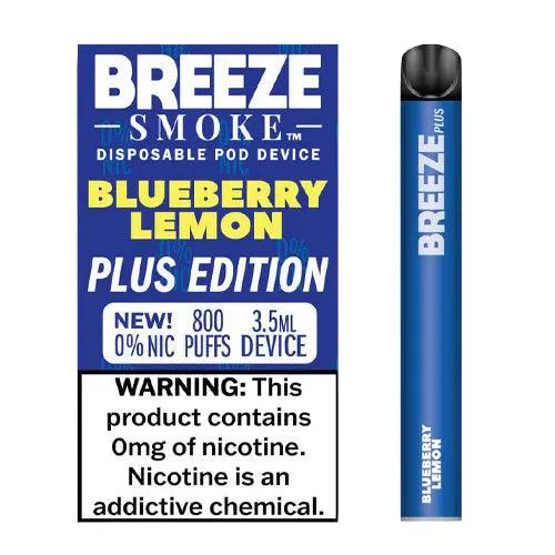 Breeze Plus Zero Nicotine Disposable Vape 800 Puffs - 6 Pack