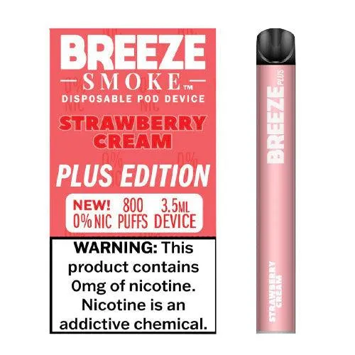 Breeze Plus Zero Nicotine Disposable Vape 800 Puffs - 6 Pack