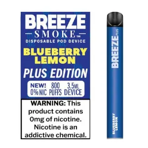 Breeze Plus Zero Nicotine Disposable Vape 800 Puffs - 6 Pack