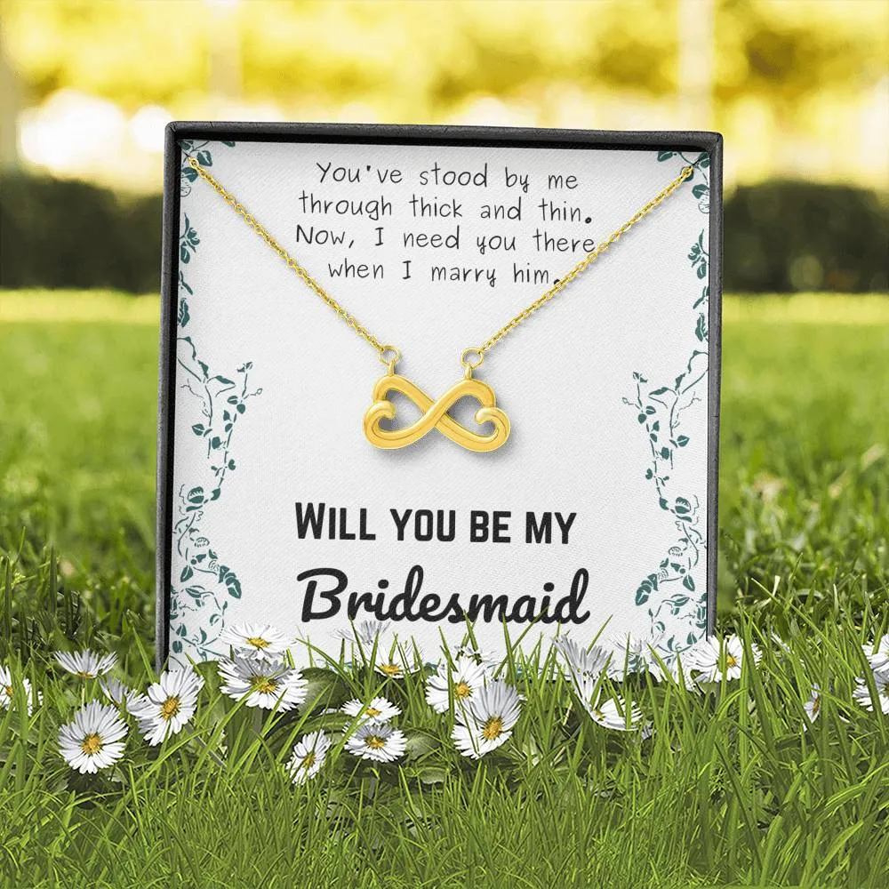 Bridesmaid Infinity Necklace
