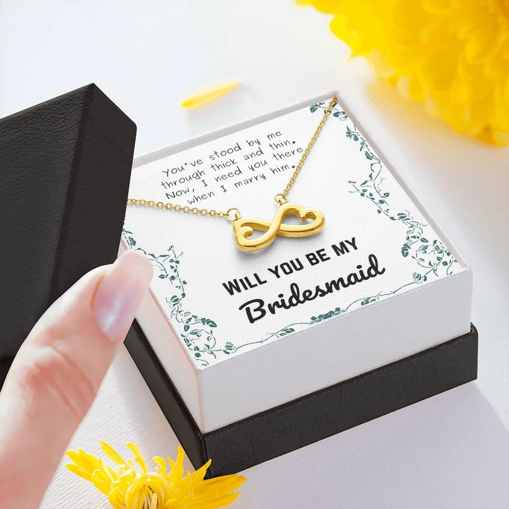 Bridesmaid Infinity Necklace