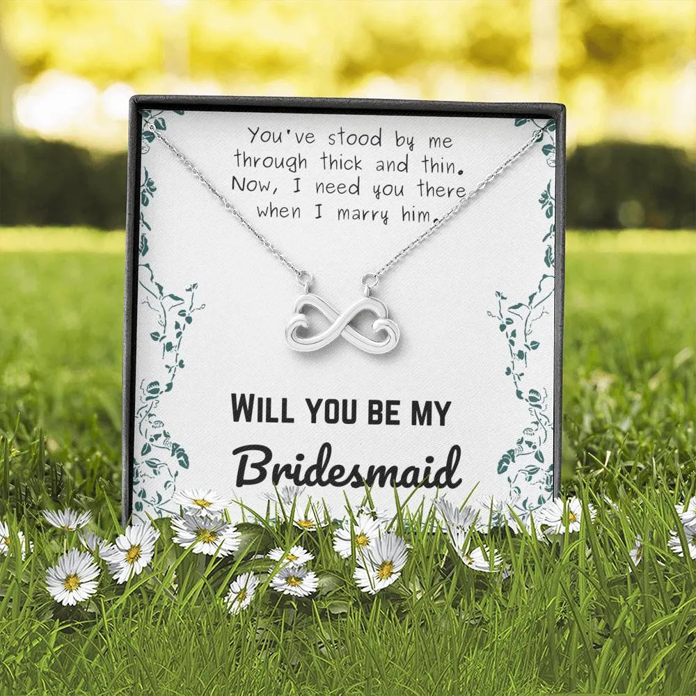 Bridesmaid Infinity Necklace
