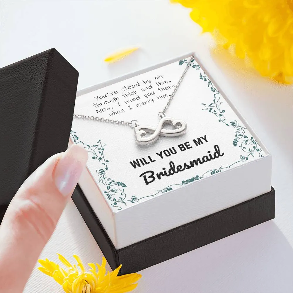 Bridesmaid Infinity Necklace