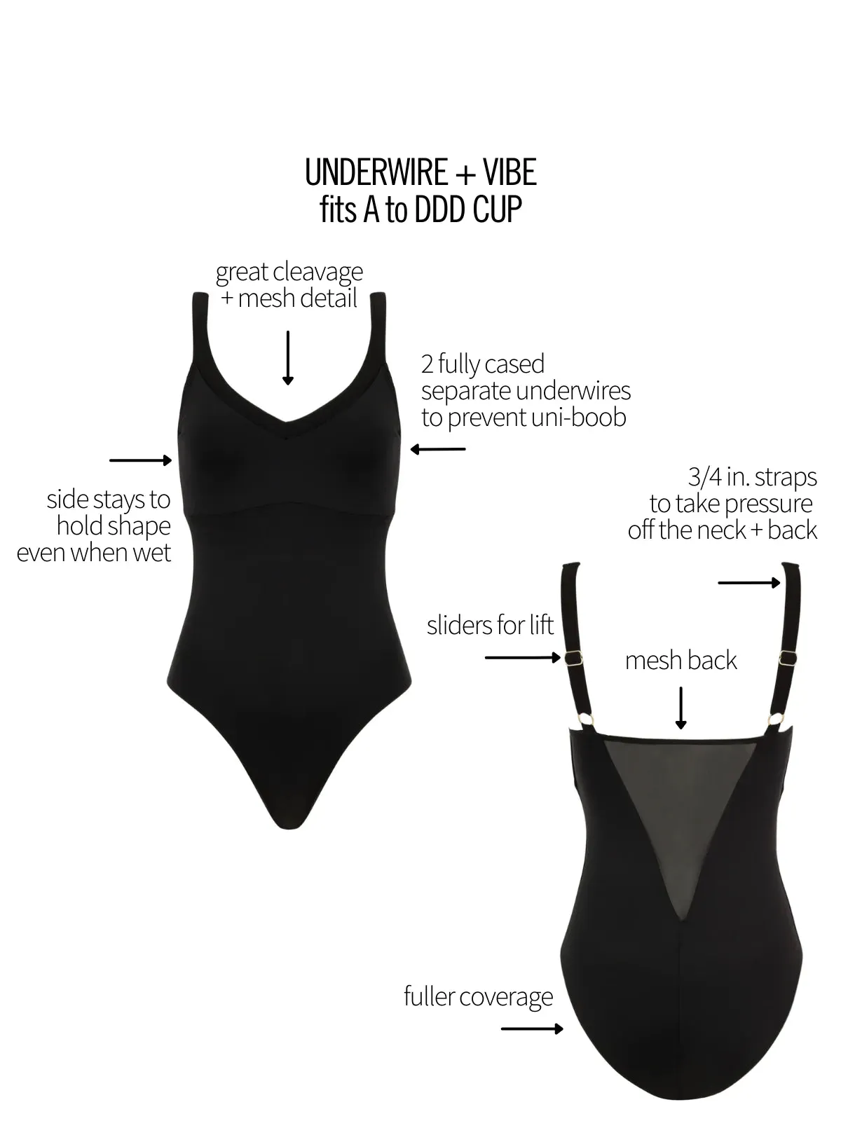 BROMELIA SÃO LUIS UNDERWIRE MESH ONE-PIECE
