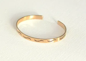 Bronze cuff bracelet for the bronze anniversary