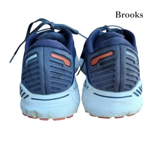 Brooks Adrenaline GTS 22 Gray Blue Athletic Tennis Shoe Running Jog Walk Men 12