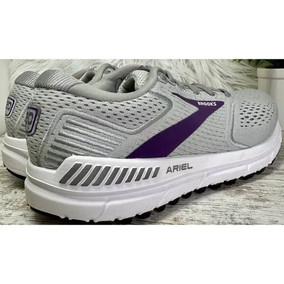 Brooks Ariel 20 Running Shoes 1203151B009 Women’s Size 8 B Oyster/Alloy/Grape