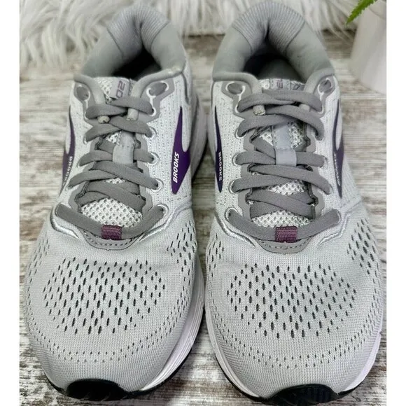 Brooks Ariel 20 Running Shoes 1203151B009 Women’s Size 8 B Oyster/Alloy/Grape