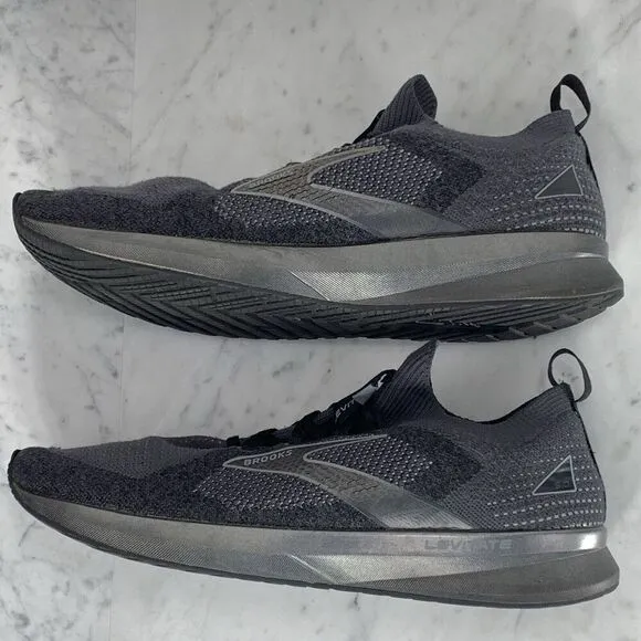 Brooks Levitate StealthFit 5 Running Shoes Men 11.5 D Black Grey 1103721D051 EUC