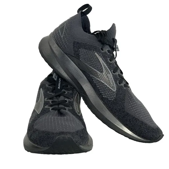 Brooks Levitate StealthFit 5 Running Shoes Men 11.5 D Black Grey 1103721D051 EUC