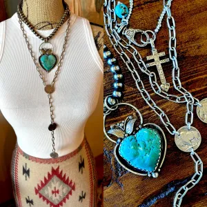 Buffalo Nickel, Long Paperclip Chain Lariat