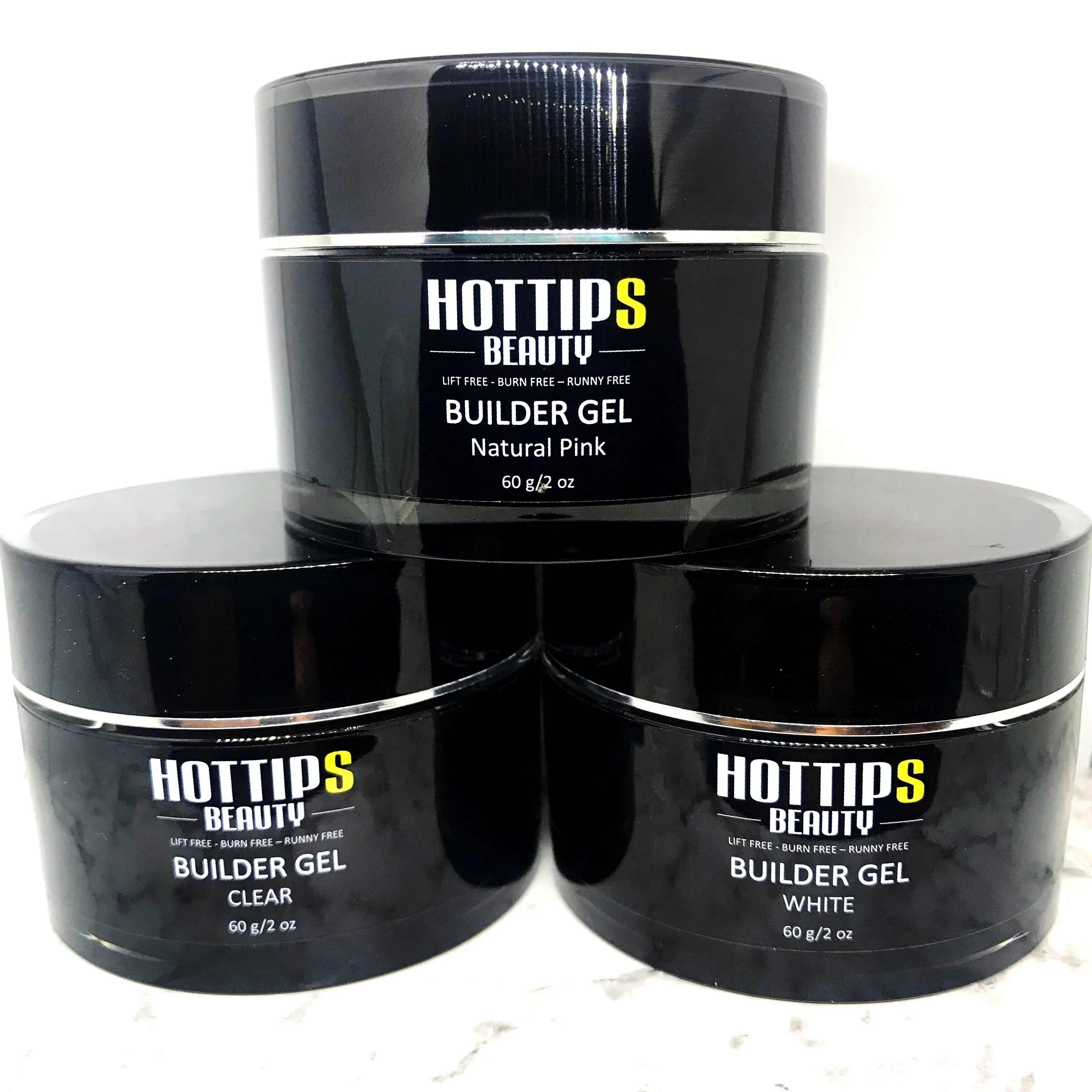 Builder Hard Gel Bundle - Natural Pink / Clear /White