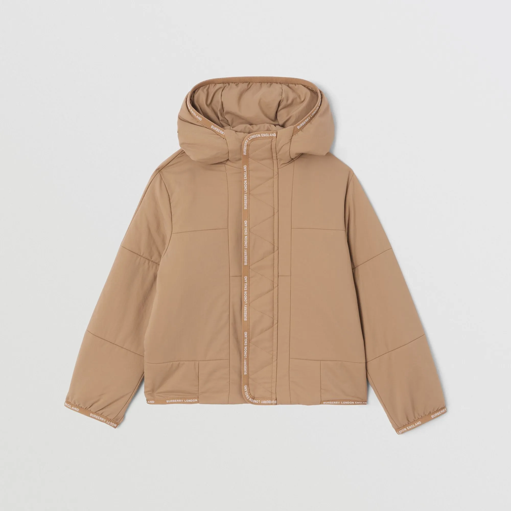 Burberry Logo Tape Nylon Hooded Jacket