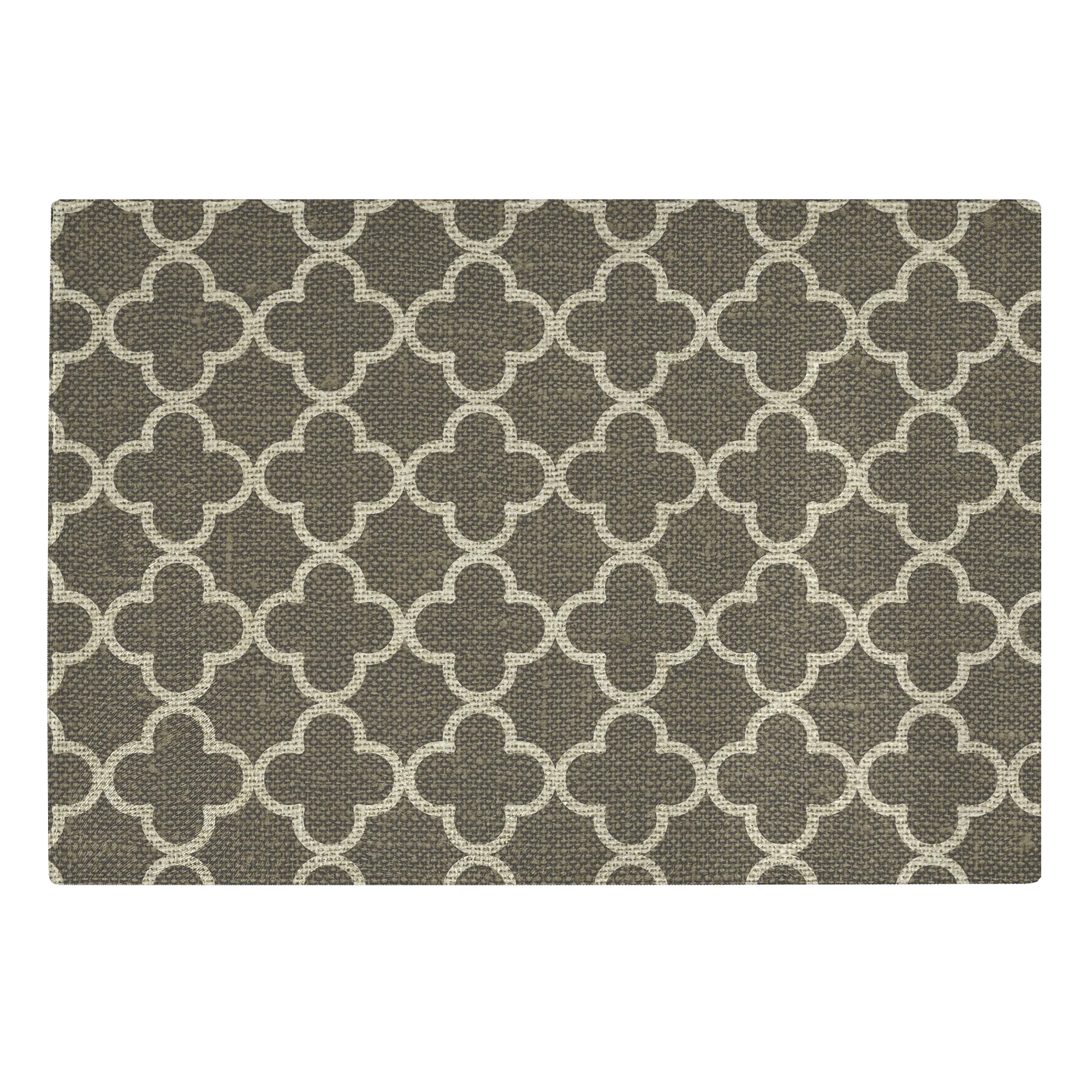 Burlap Style Quatrefoil Tempered Glass Cutting Board