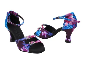 C1620 198 Blue Purple Flower Satin_Stone