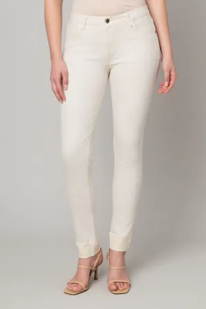 Cafe Stretch Twill Roll Cuff Skinny Jean