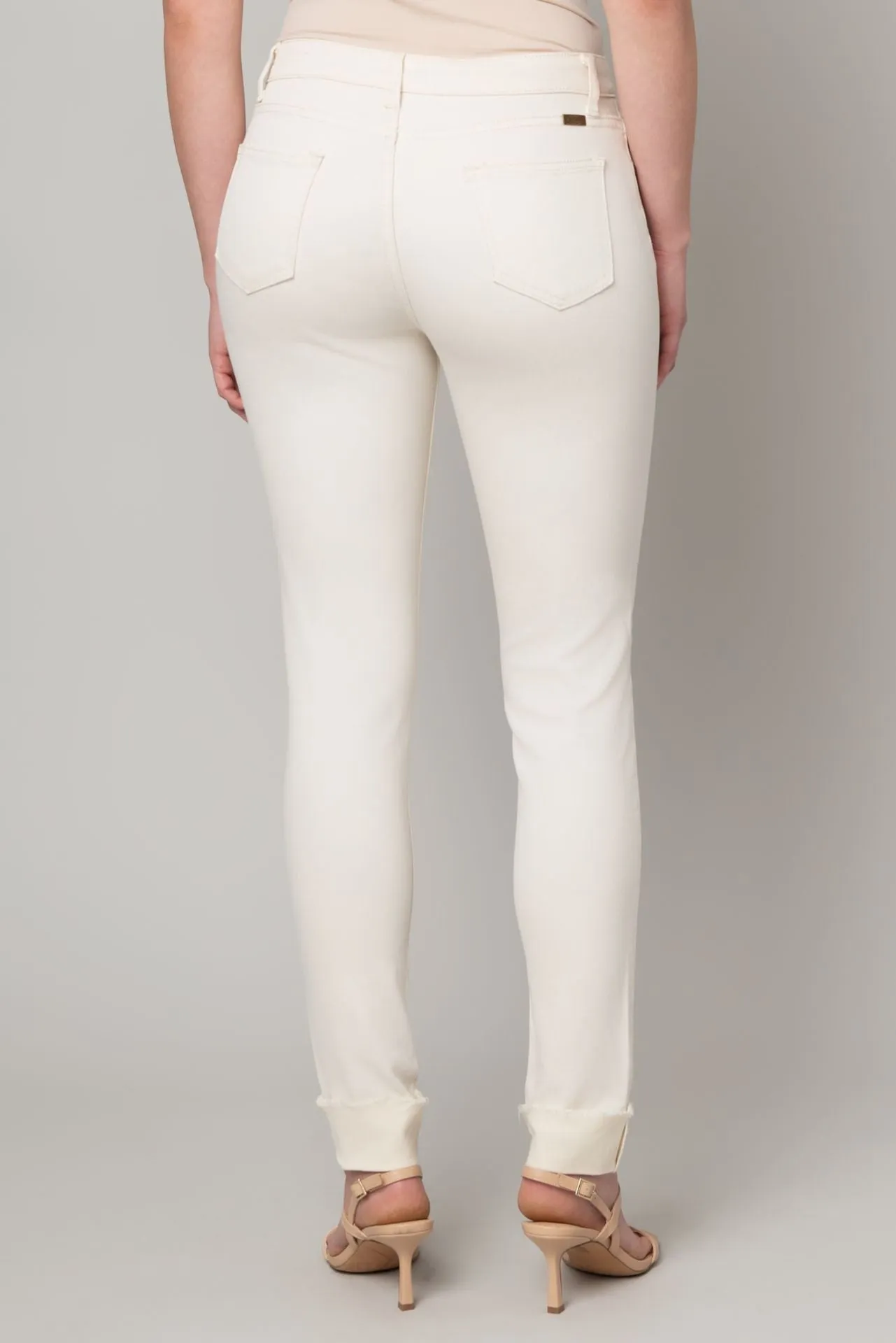 Cafe Stretch Twill Roll Cuff Skinny Jean