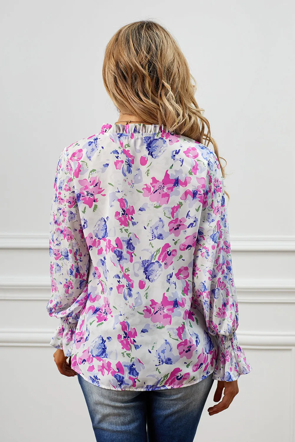 Cakewalk Floral Smocked Blouse
