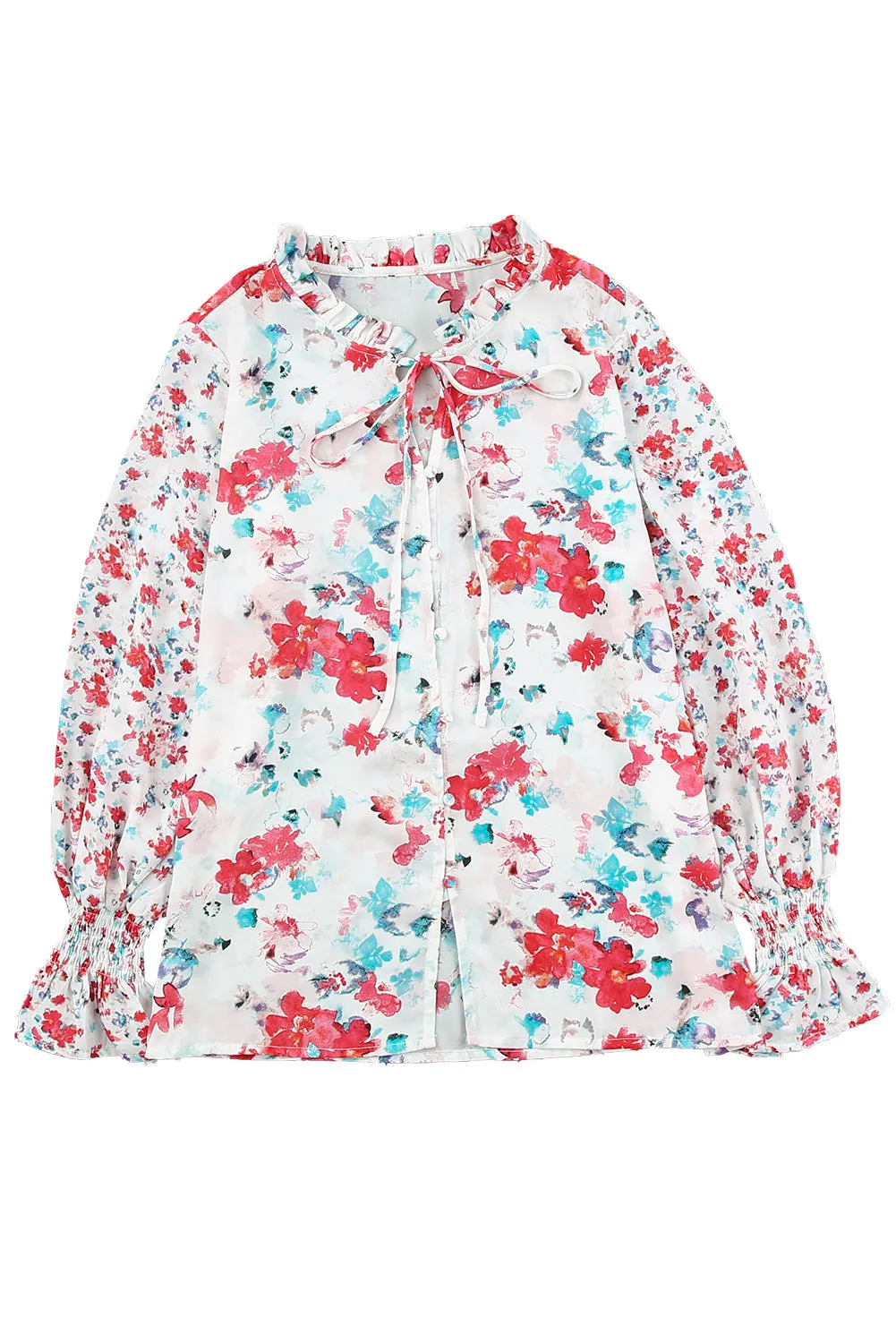 Cakewalk Floral Smocked Blouse