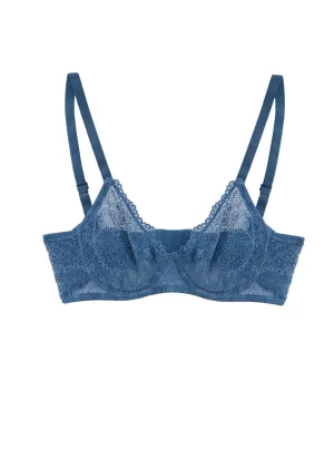 Camellia Underwire Full Cup Bra - Cornflower