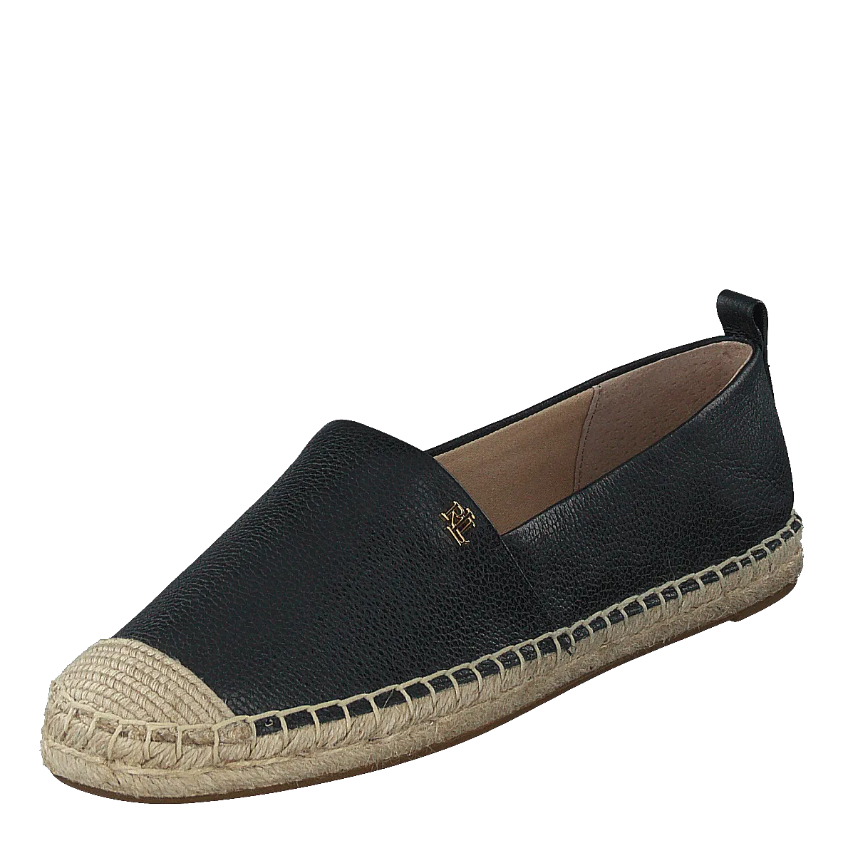 Cameryn IV Tumbled Leather Espadrille Black