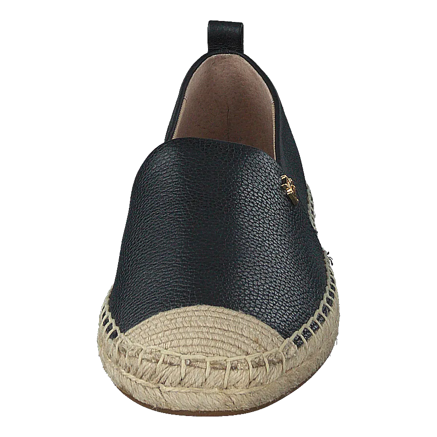 Cameryn IV Tumbled Leather Espadrille Black