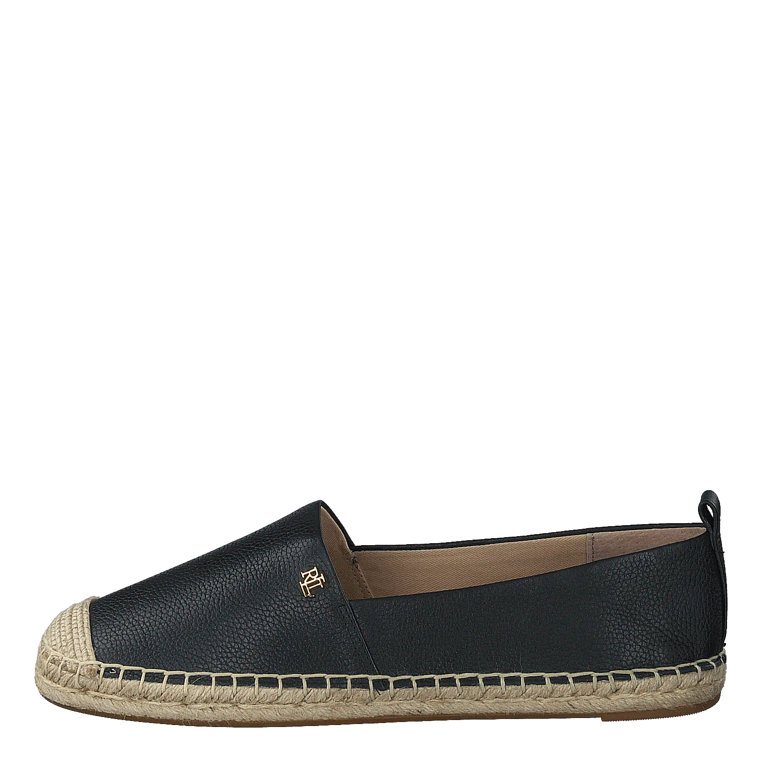 Cameryn IV Tumbled Leather Espadrille Black