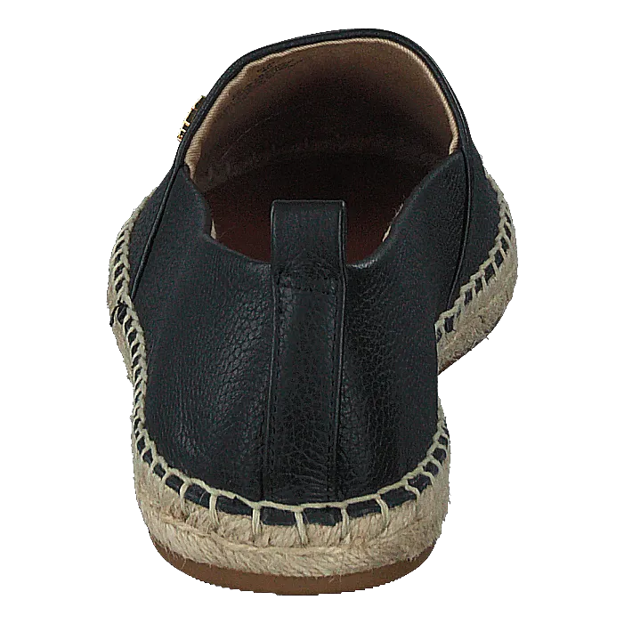 Cameryn IV Tumbled Leather Espadrille Black