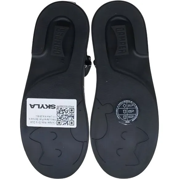 Camper Kids Girls Duet Mary Jane Flat Shoes, Black, Size 11 Little Kid 29 EU