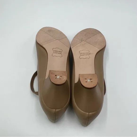 Capezio Jr. Footlight 550 550X Caramel Character Dance Shoes Big Girls Kids 3