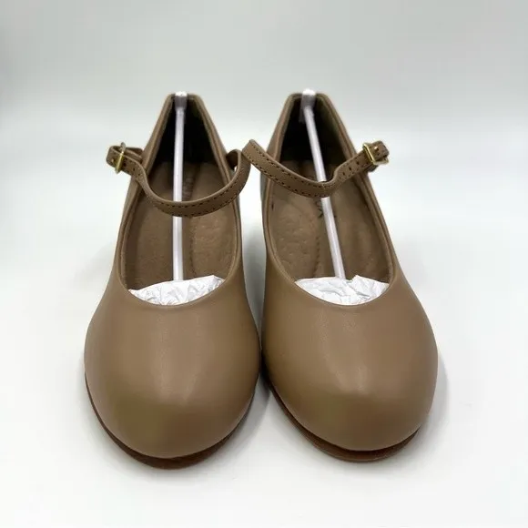 Capezio Jr. Footlight 550 550X Caramel Character Dance Shoes Big Girls Kids 3