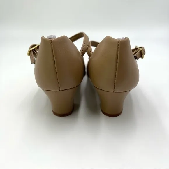 Capezio Jr. Footlight 550 550X Caramel Character Dance Shoes Big Girls Kids 3