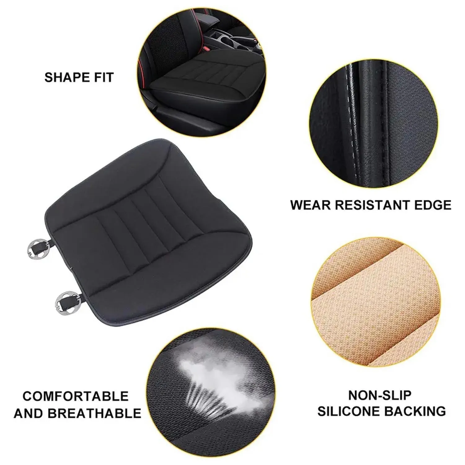 Car Seat Cushion with 1.2inch Comfort Memory Foam, Custom Logo For Your Cars, Seat Cushion for Car and Office Chair LM19989