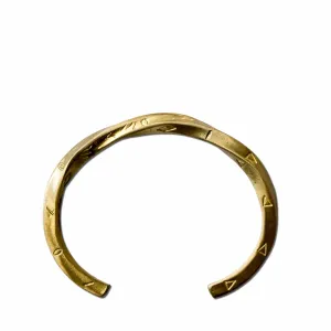 Carved Brass Bangle cuff