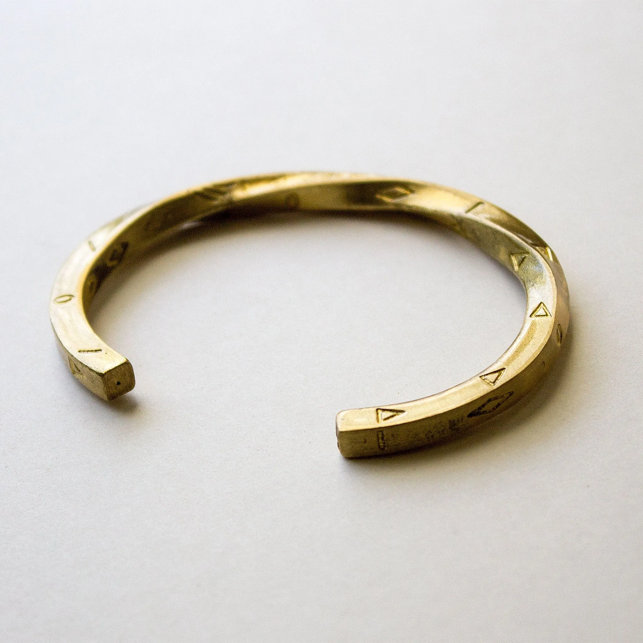 Carved Brass Bangle cuff