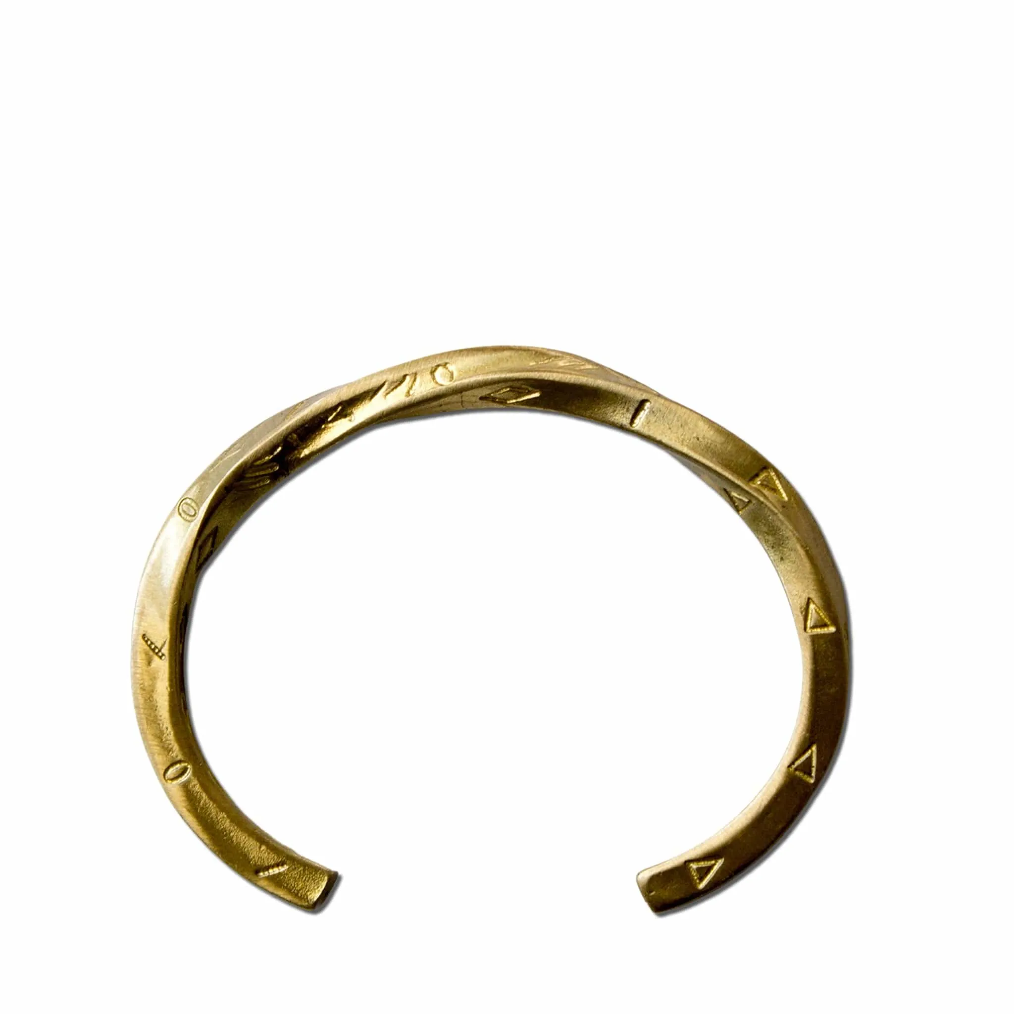 Carved Brass Bangle cuff